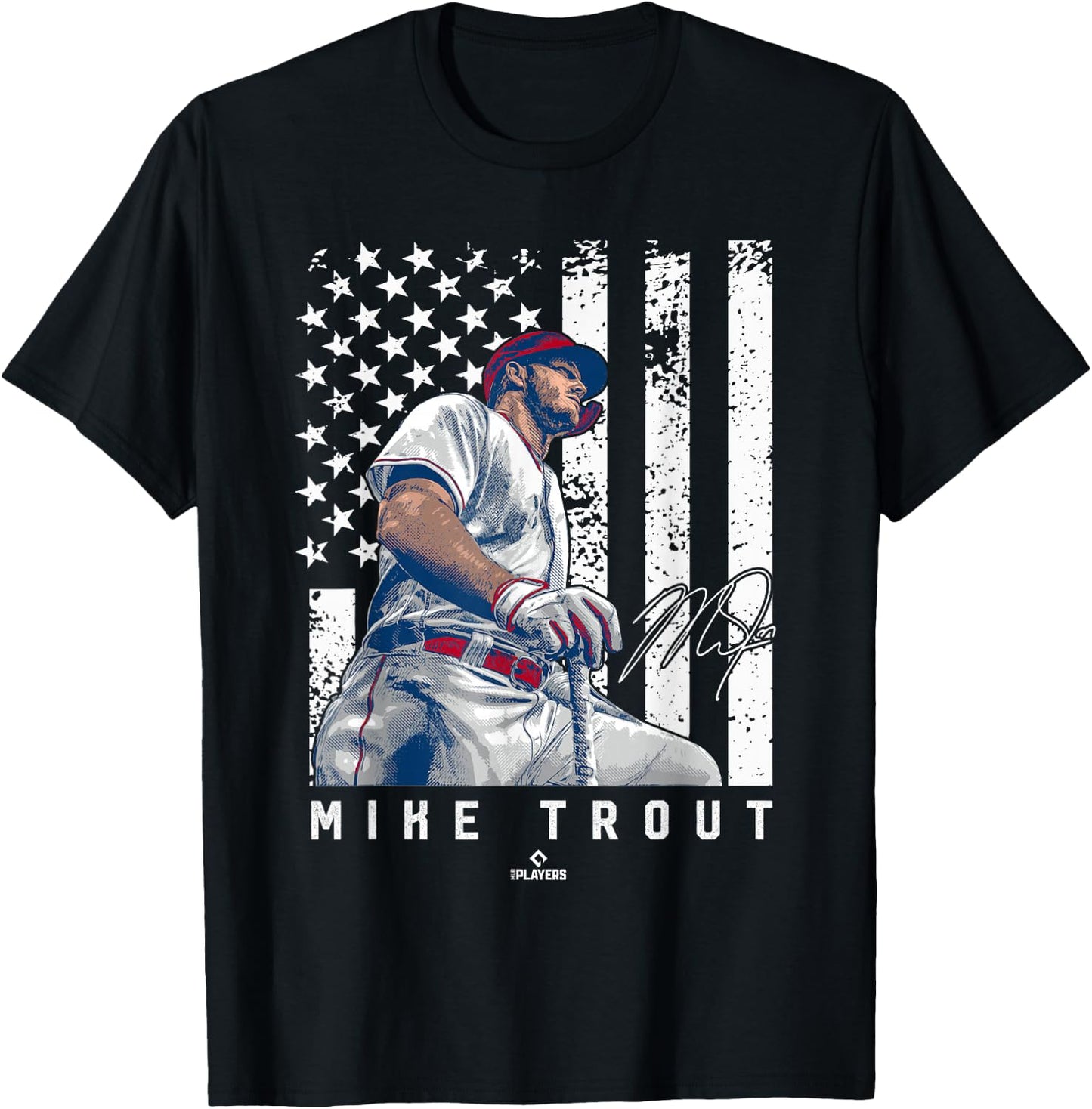Show Your Pride Mike Trout Los Angeles MLBPA T-Shirt - T-Shirt | Black