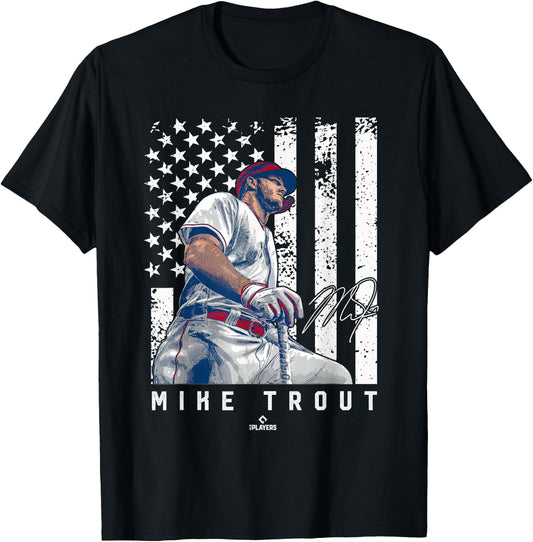 Show Your Pride Mike Trout Los Angeles MLBPA T-Shirt - T-Shirt | Black