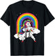 Rainbow Unicorn Karate Taekwondo MMA Judo Kids Girl T-Shirt - T-Shirt | Black
