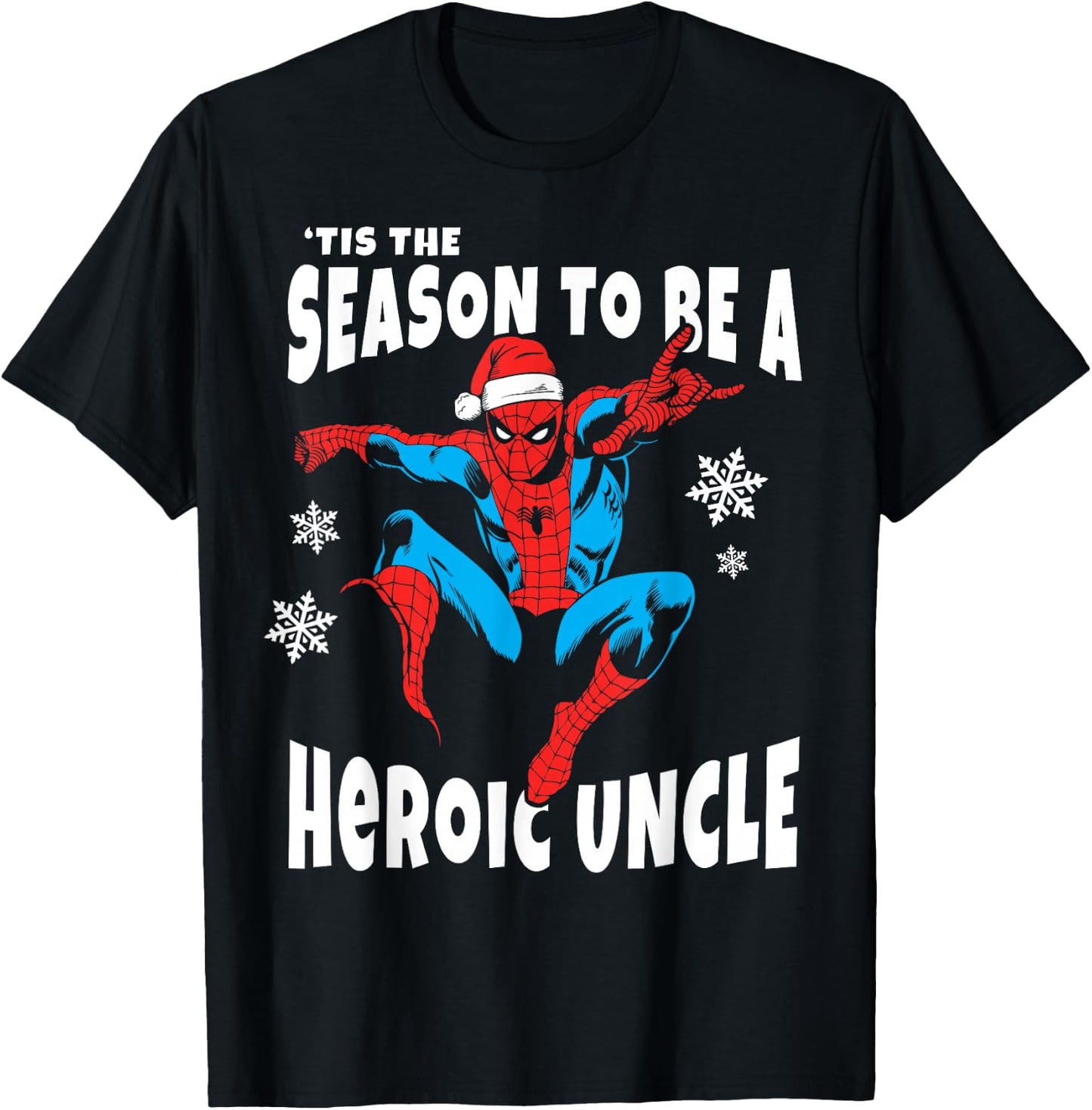 Marvel Spider-Man Season To Be A Heroic Uncle T-Shirt - T-Shirt | Black