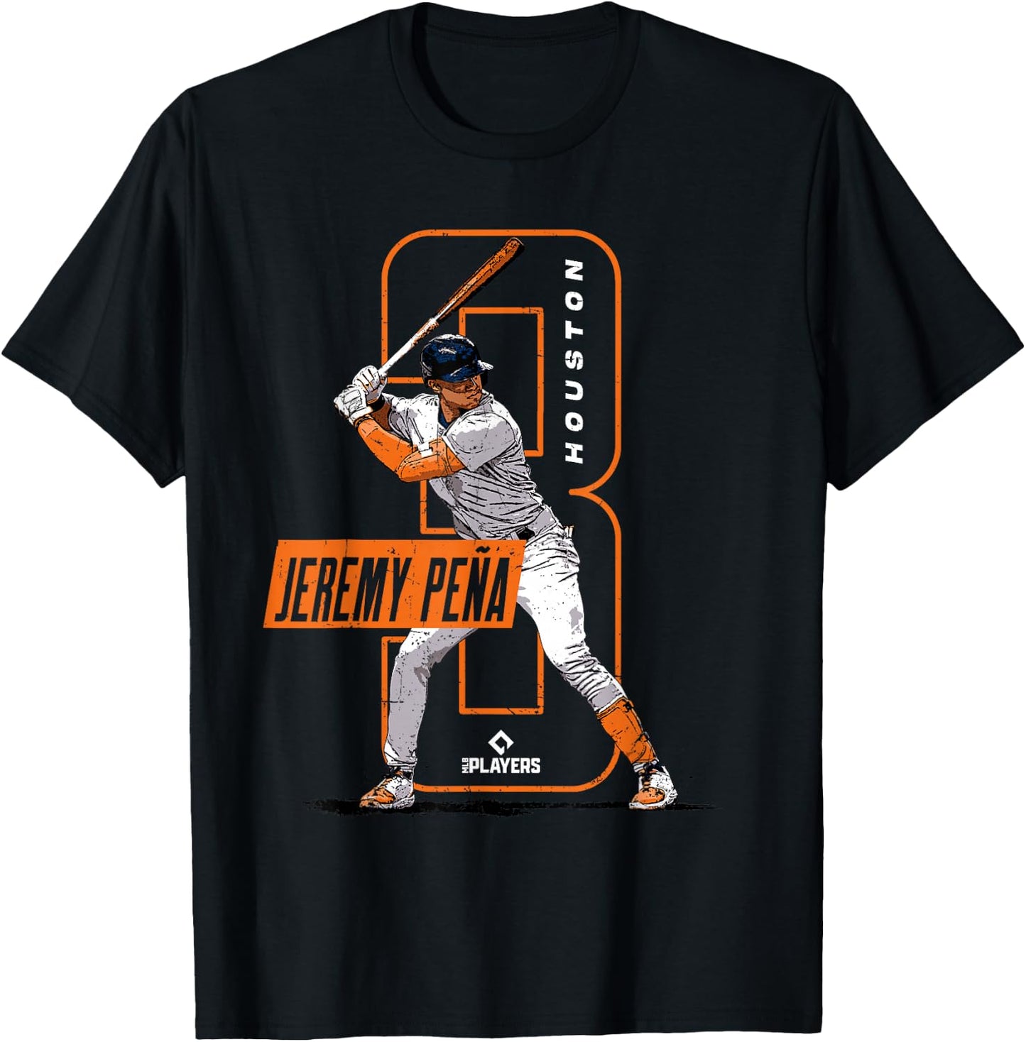 Jeremy Peña | Houston Baseball MLB Players | MLBJPEN4019-S T-Shirt - T-Shirt | Black