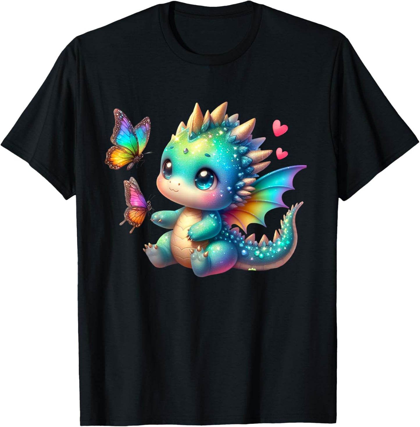 Cute Dragon funny Dragon Baby Kids Toddler Boys Girls T-Shirt - T-Shirt | Black