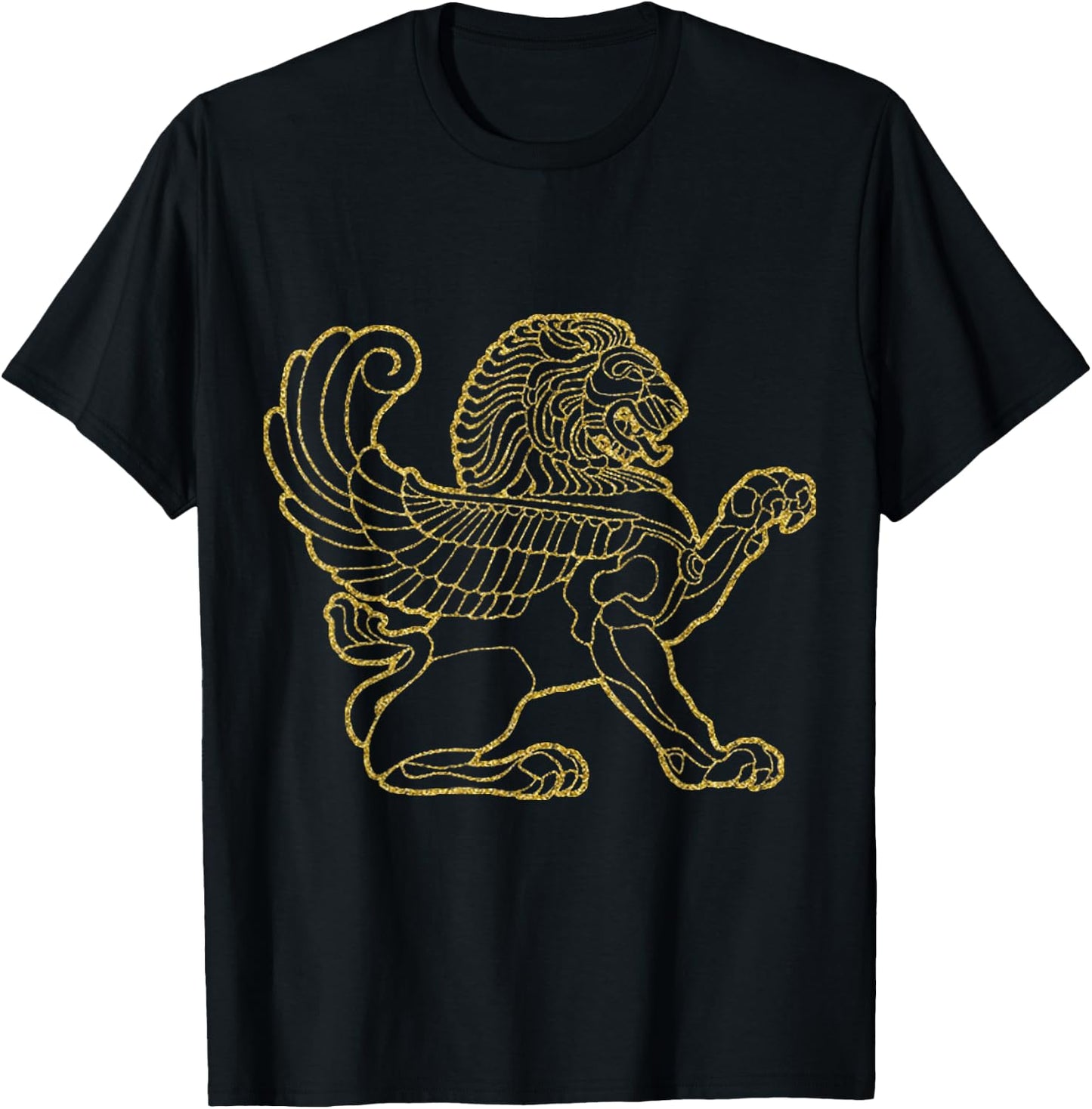 Persepolis, Takht-e-Jamshid, Flying Lion, Persian History T-Shirt - T-Shirt | Black