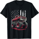 Patriotic USA Monster Truck Adult T-Shirt - T-Shirt | Black