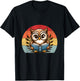 Funny Cute Owl reading a book teacher Owl Reads Book T-Shirt - T-Shirt | Black