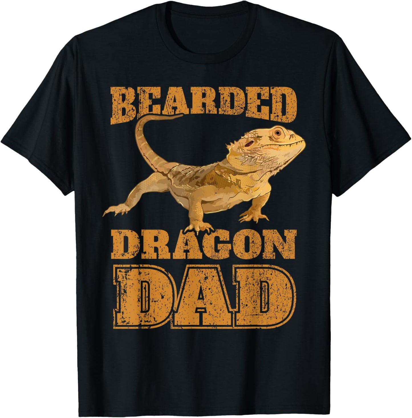 Bearded Dragon Dad Papa Bearded Dragon Father T-Shirt - T-Shirt | Black