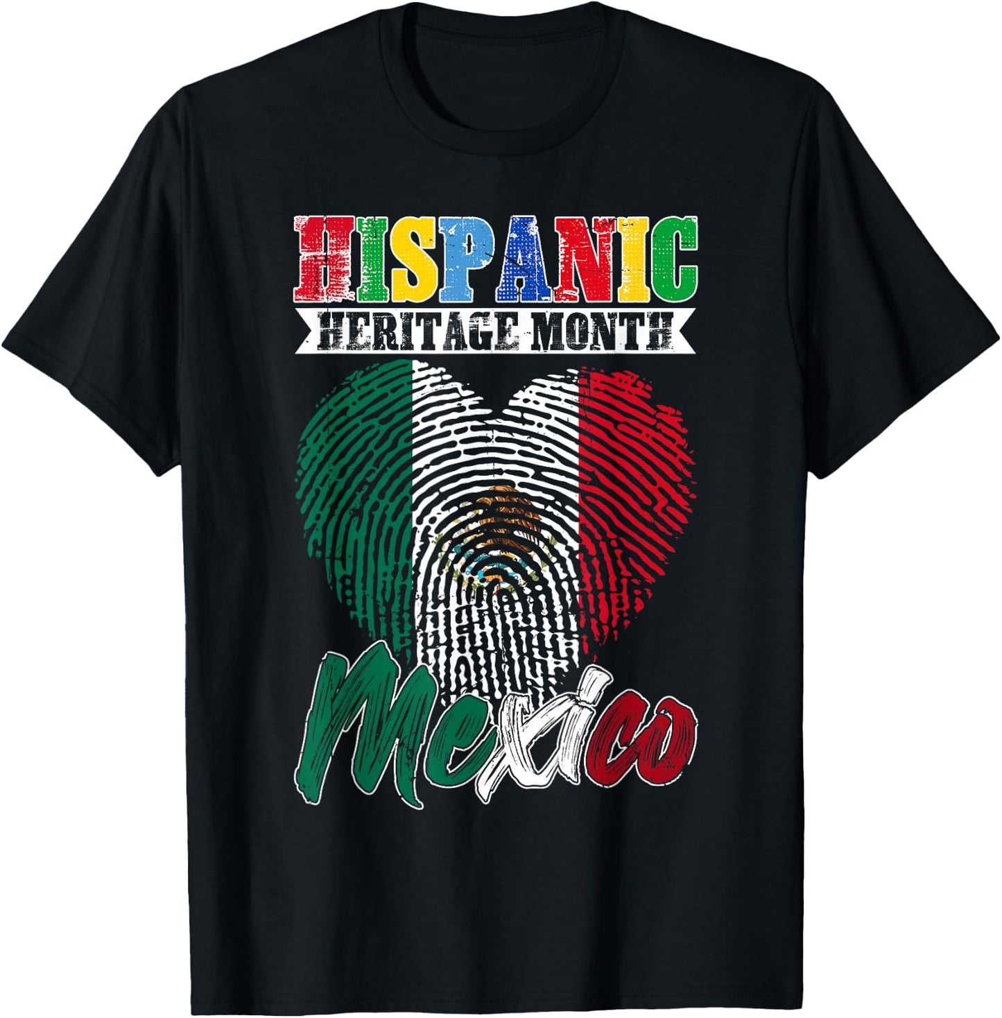 Hispanic Heritage Month Mexican Women Mexico Independence T-Shirt - T-Shirt | Black
