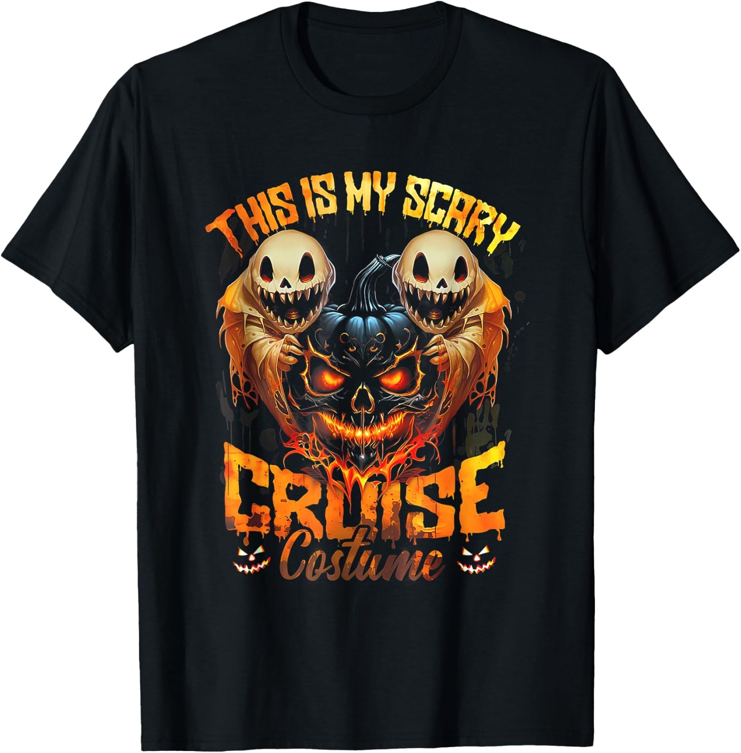 This Is My Scary Cruise Costume Devil Ghost Horror Halloween T-Shirt - T-Shirt | Black