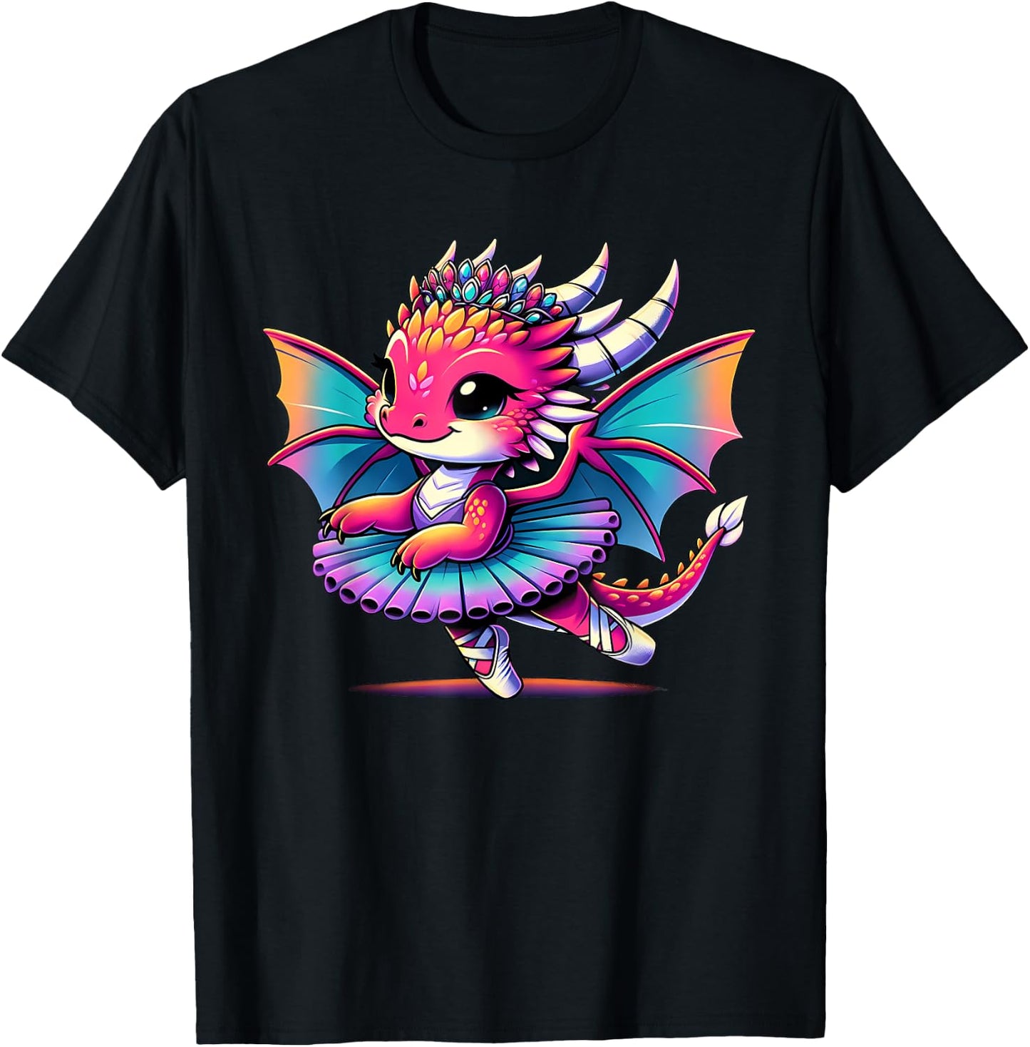 Ballerina Dragon Dancing T-Shirt - T-Shirt | Black
