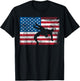 Wrestler Silhouette US Flag Vintage Wrestling Men Women Kids T-Shirt - T-Shirt | Black