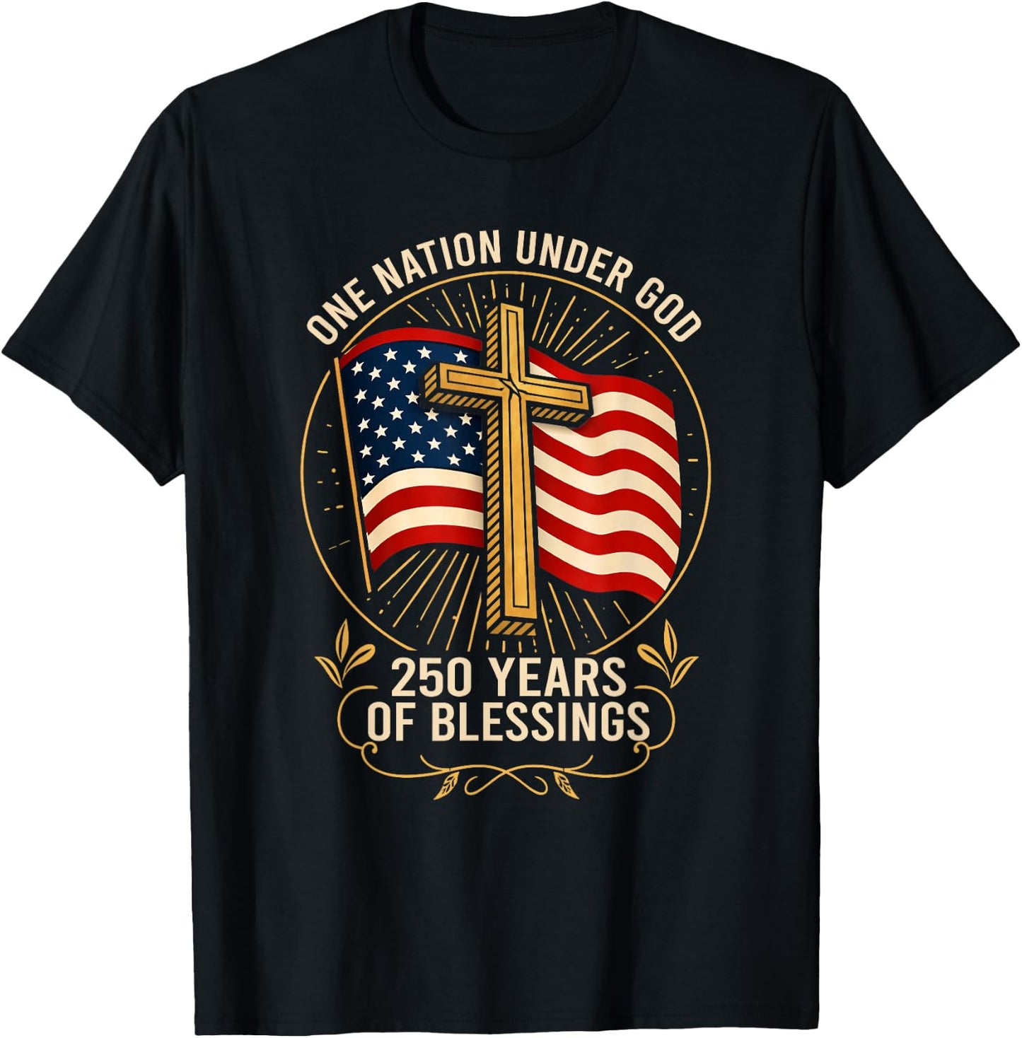 Anniversary USA Patriotic T-Shirt - T-Shirt | Black