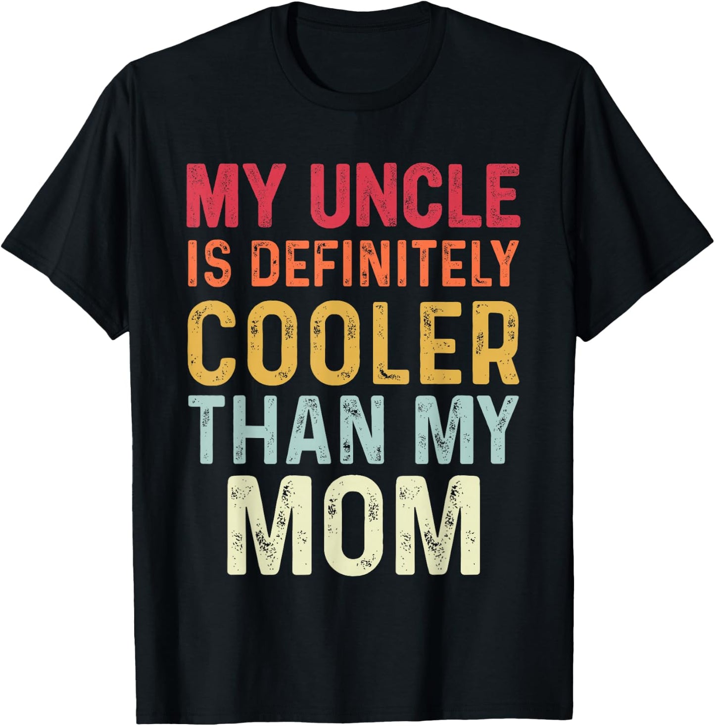 I Love My Uncle Vintage Kids Uncle Niece Nephew Funny Black S T-Shirt - T-Shirt | Black