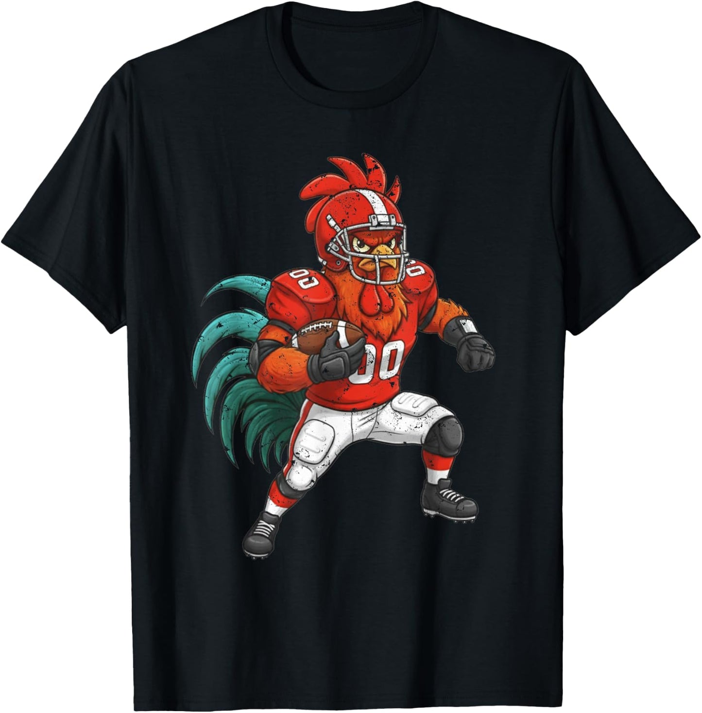 Funny Chicken American Football Humor. Fun Football T-Shirt - T-Shirt | Black
