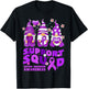Support Squad Eating Disorder Awareness Gnome Purple Ribbon T-Shirt - T-Shirt | Black
