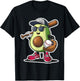Sport Fruit Avocado Softball Cute Avocado Baseball Player T-Shirt - T-Shirt | Black