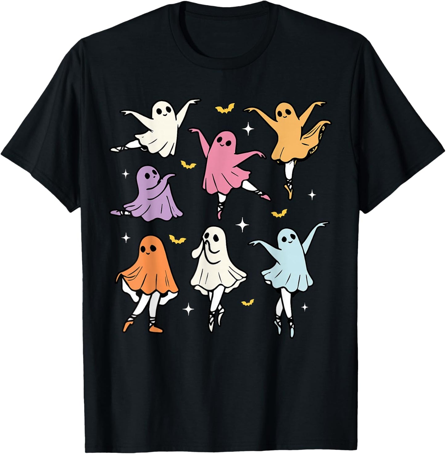 Ballet Ghost Ballet Dancer Spooky Dance Teacher Halloween T-Shirt - T-Shirt | Black