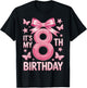 It's My 8th Birthday Girl Bow Princess Fantasy Party T-Shirt - T-Shirt | Black