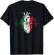 Mexico Flag Heart Mexican Pride Heritage Roots Heartbeat EKG T-Shirt - T-Shirt | Black