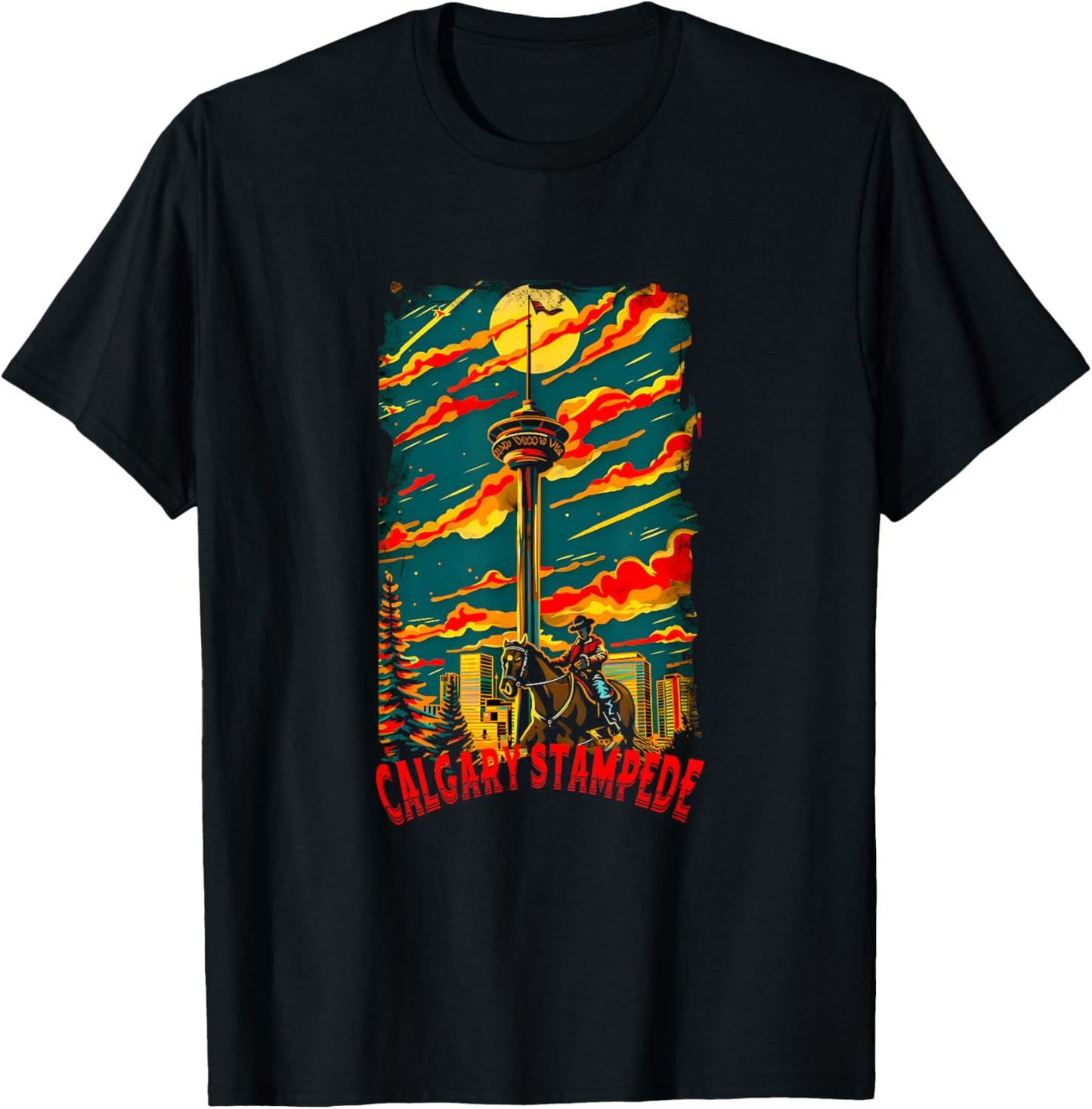 Calgary Stampede Old School Style T-Shirt - T-Shirt | Black
