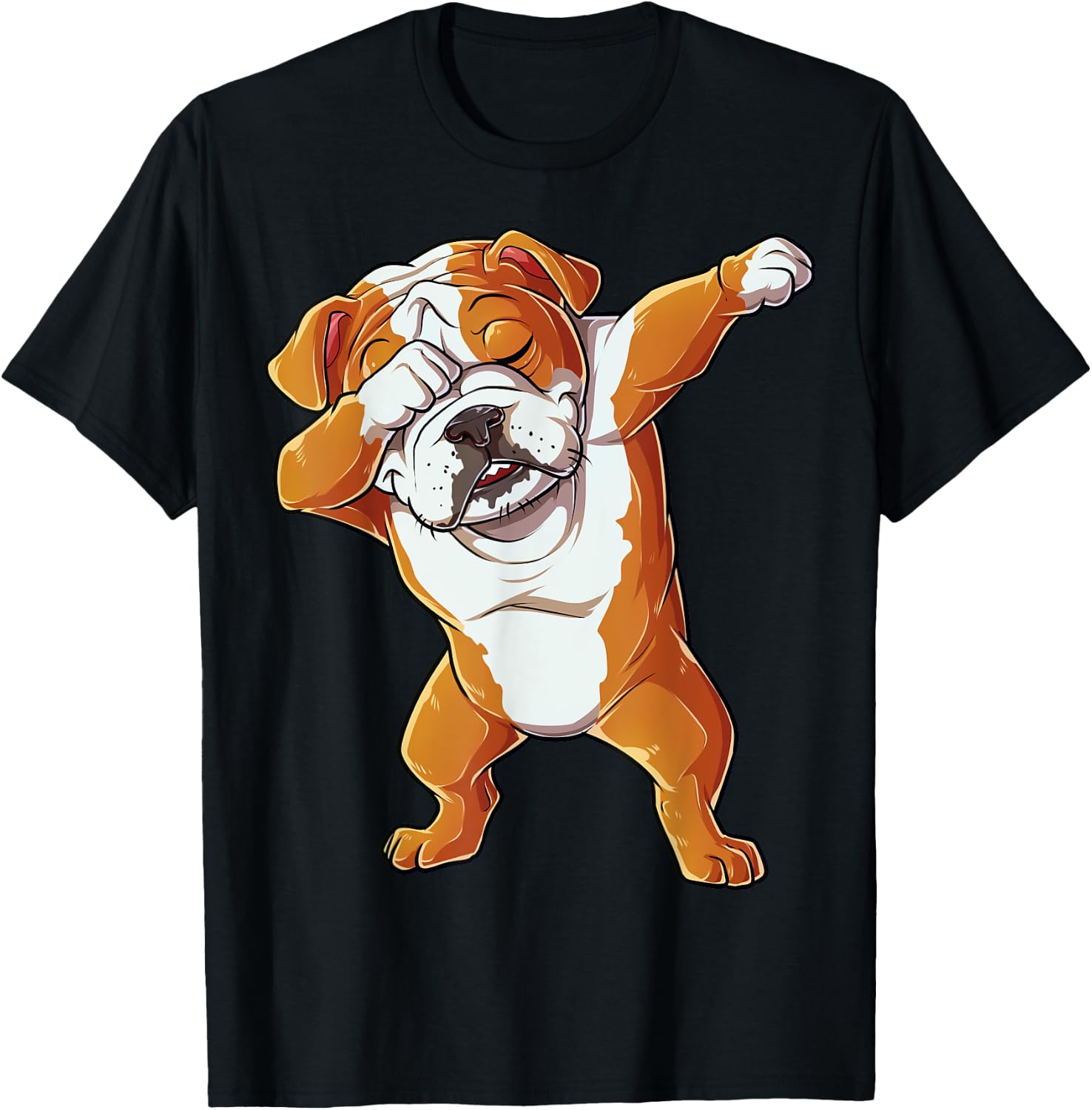 Dabbing English Bulldog Boys Dab Dance Puppy Lover T-Shirt - T-Shirt | Black
