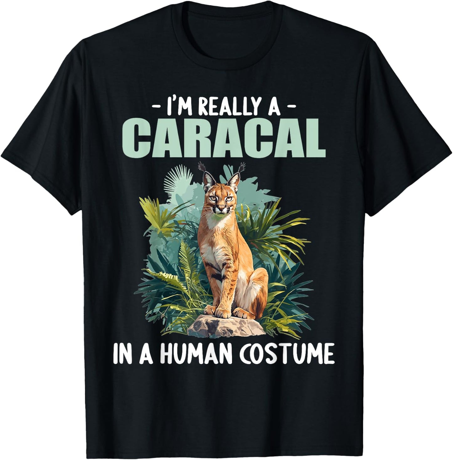 Caracals Caracal , Small, Black T-Shirt - T-Shirt | Black