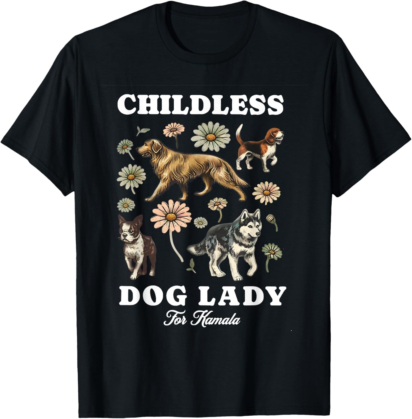 Dog Lady Kamala Madam Presiden Kamala Harris 2024 Equal T-Shirt - T-Shirt | Black