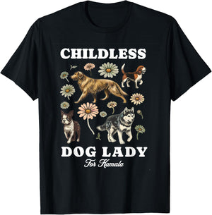 Dog Lady Kamala Madam Presiden Kamala Harris 2024 Equal T-Shirt - T-Shirt | Black