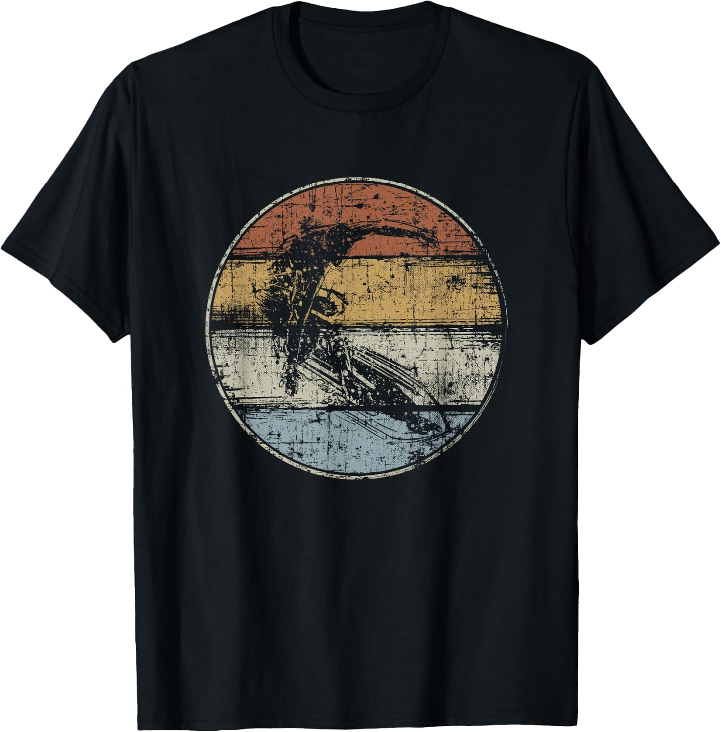 Surfer Vintage Surfing Surf Camp T-Shirt - T-Shirt | Black