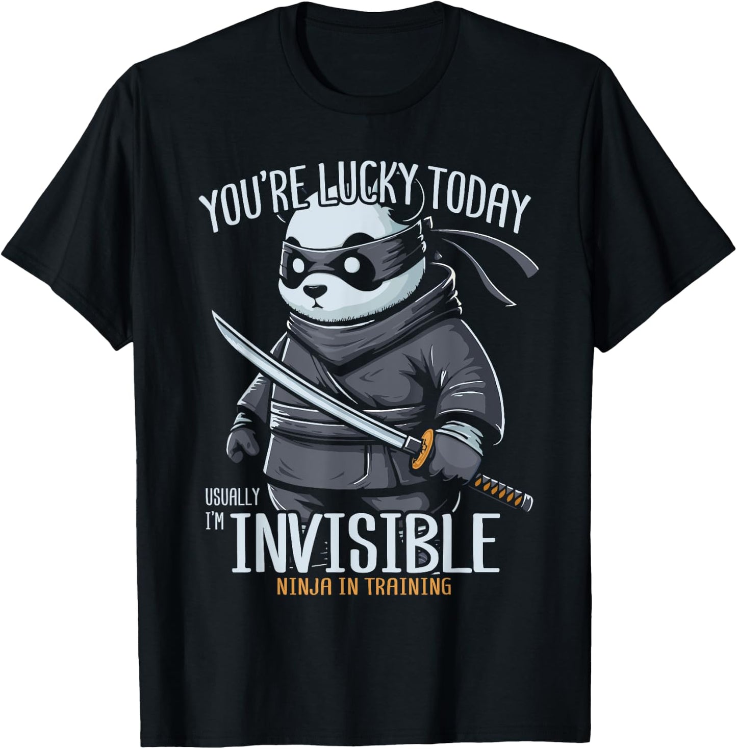 Ninja Panda Japanese Pandabear T-Shirt - T-Shirt | Black