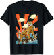 Majestic Tiger Roaring Over Waves with Rising Sun Backdrop T-Shirt - T-Shirt | Black