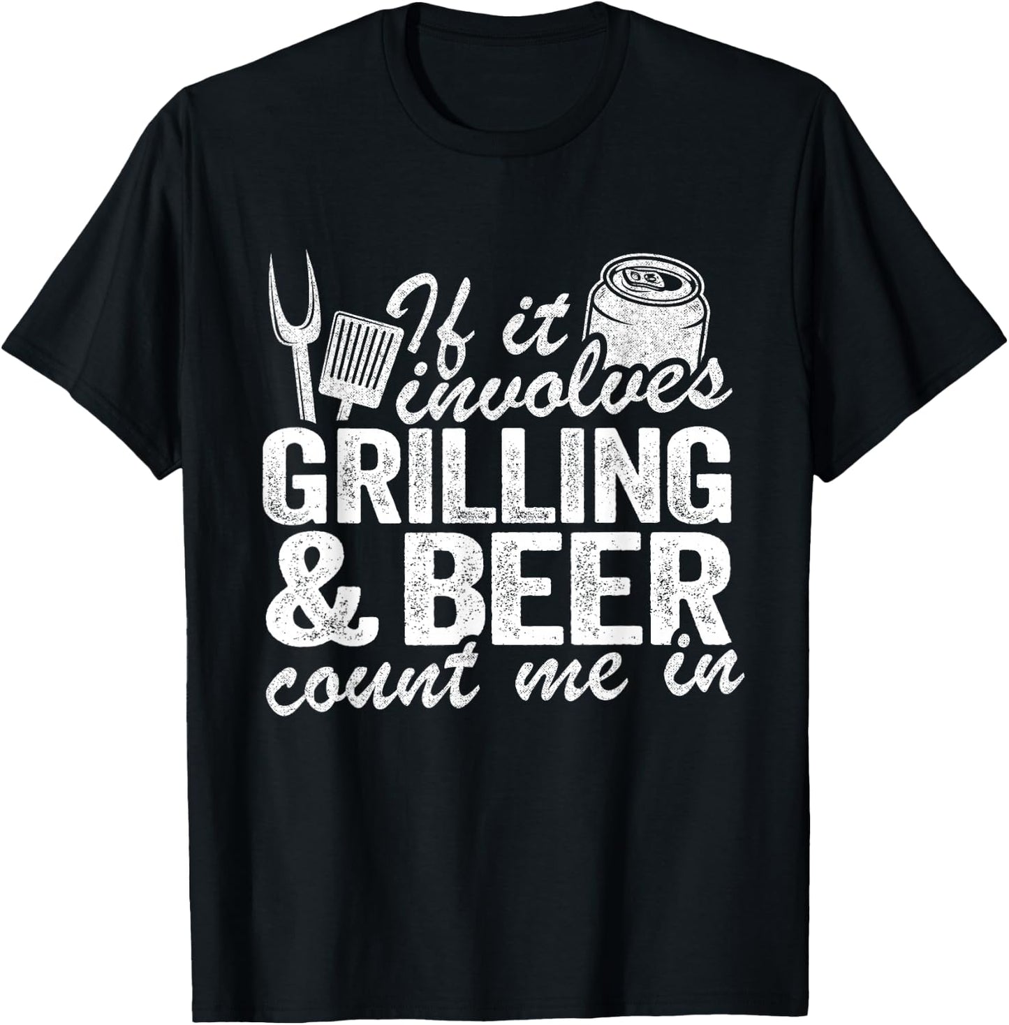 Grilling & Beer Count Me In Grillmaster Funny Pig Pork Rub T-Shirt - T-Shirt | Black