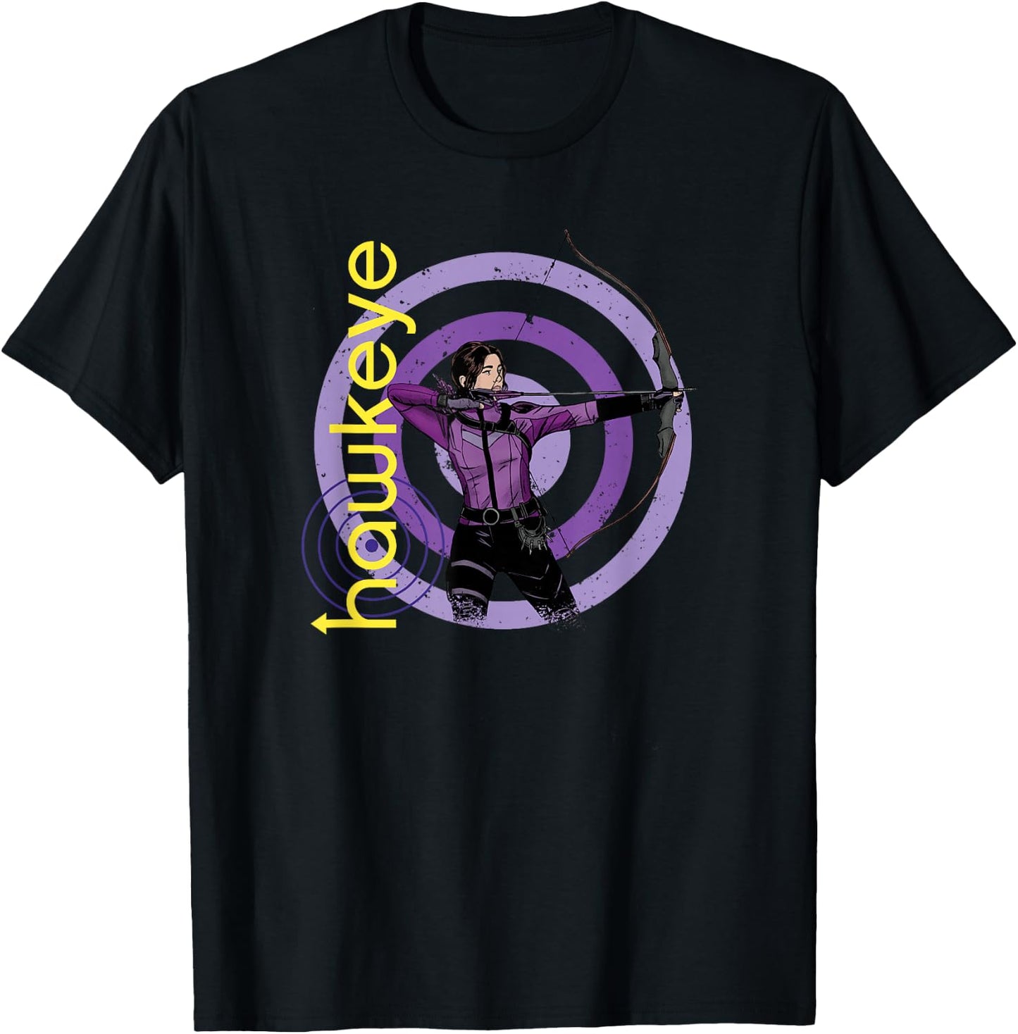 Marvel Hawkeye Kate Bishop On Target T-Shirt - T-Shirt | Black