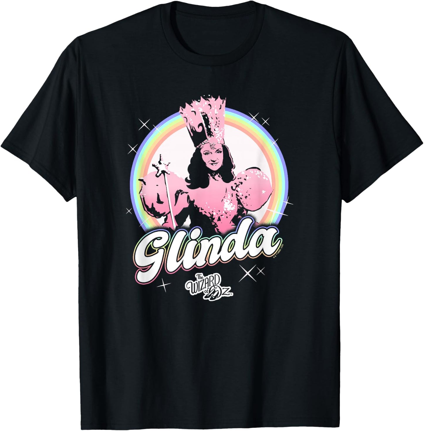 The Wizard of Oz Pride Glinda Rainbow Poster T-Shirt - T-Shirt | Black