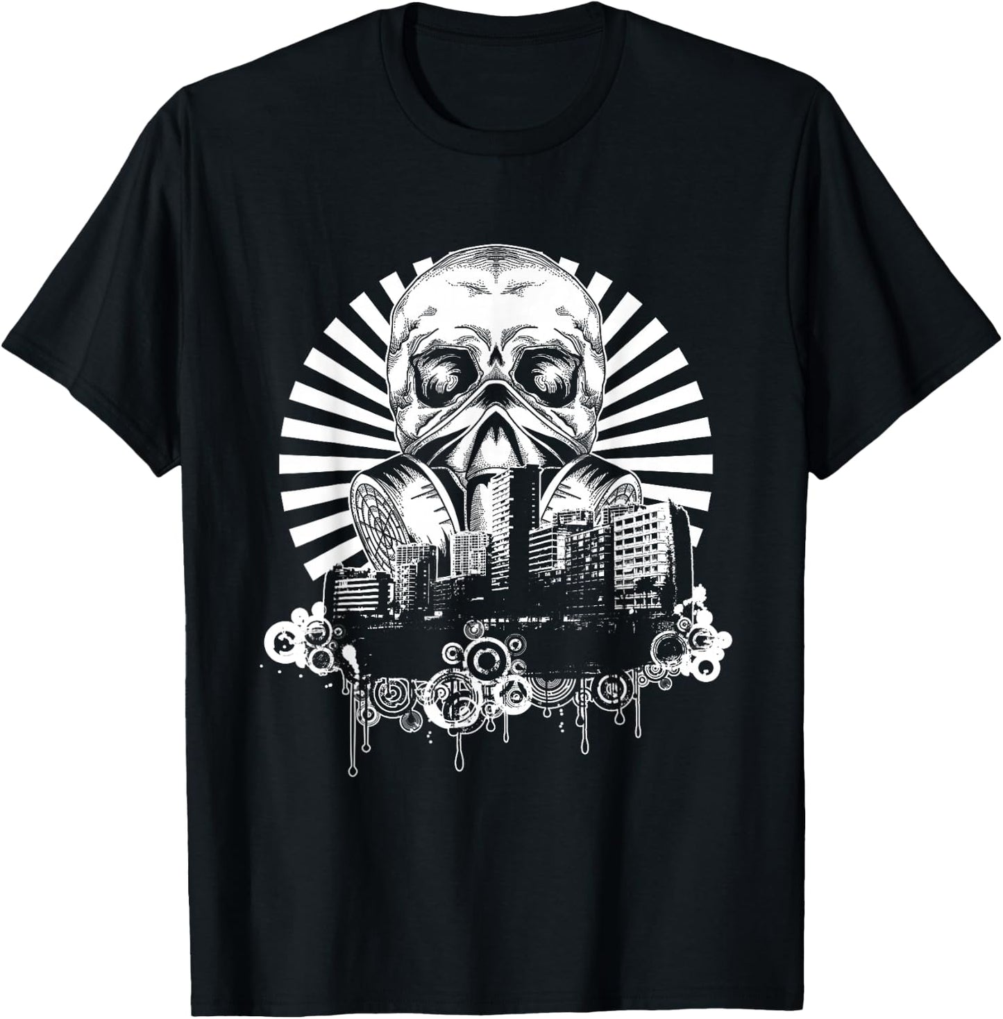 Graffiti Art Urban Skull Gas Mask Graffiti Artist Rap Gift T-Shirt - T-Shirt | Black