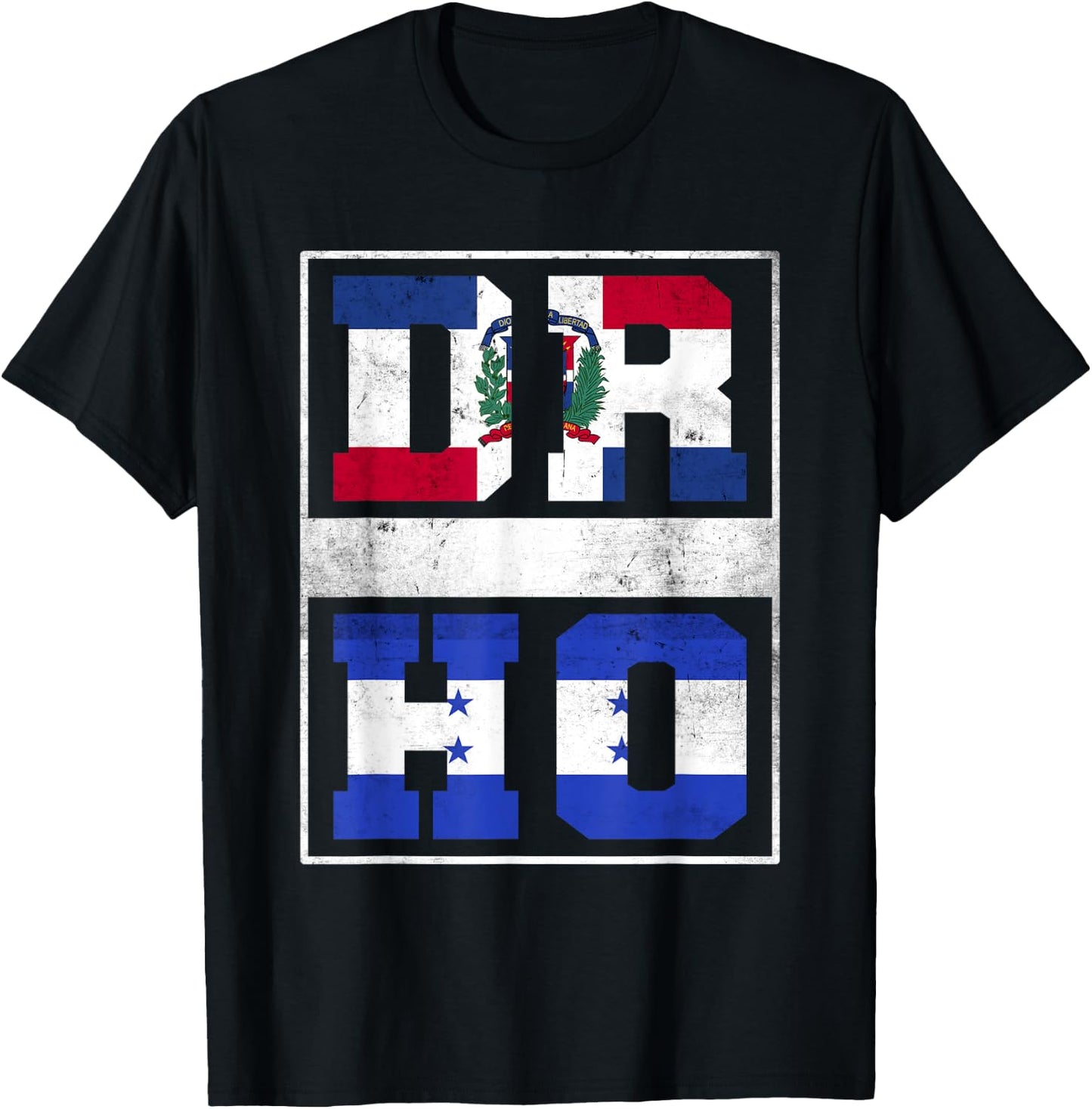 Dominican Republic and Honduras Mix Dominicana Honduran T-Shirt - T-Shirt | Black