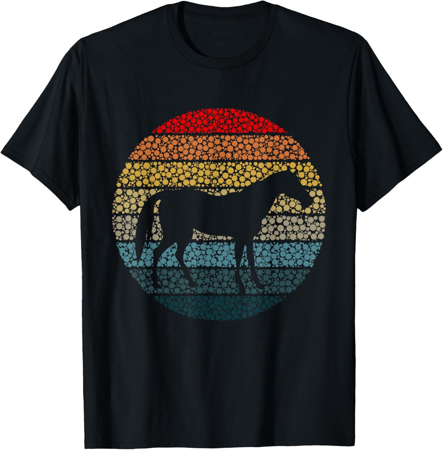 Funny Polka Dot Horse Lover Farm Barn Wild Animal Women T-Shirt - T-Shirt | Black