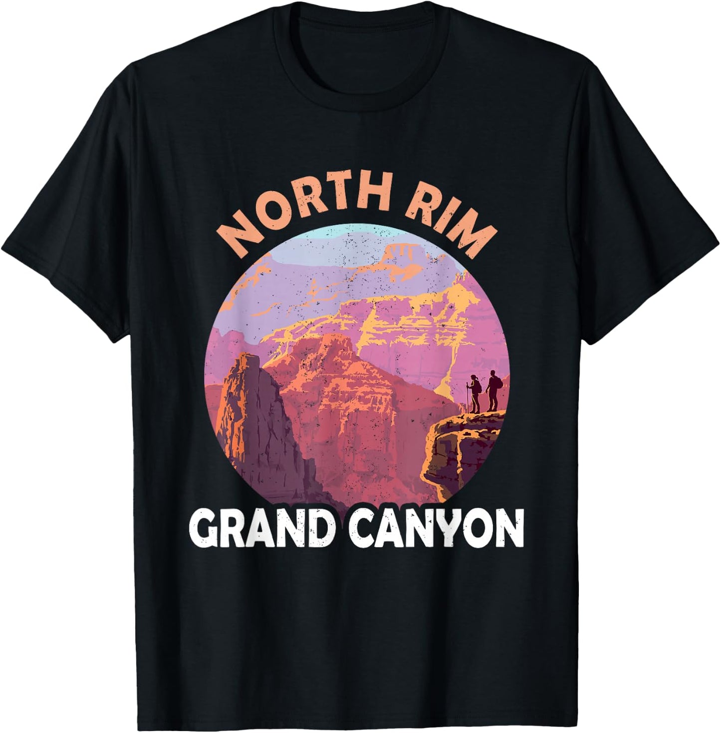 North Rim Grand Canyon I Hiked The Grand Canyon Outdoor T-Shirt - T-Shirt | Black