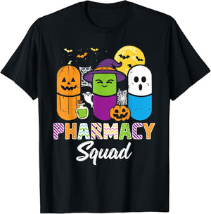 Halloween Pharmacy Squad PIlls Costume Pharmacist Women Men T-Shirt - T-Shirt | Black