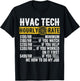 Funny Classic Car Hourly Set for HVAC Technicians T-Shirt - T-Shirt | Black