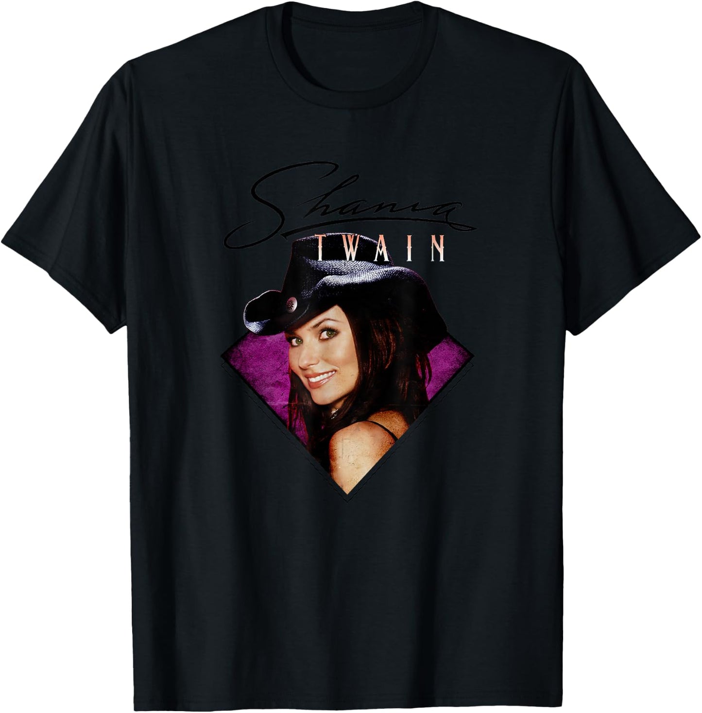 Official Shania Twain Purple Photo T-Shirt - T-Shirt | Black
