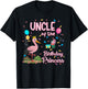Uncle of the Birthday Princess Pink Flamingo Party Squad T-Shirt - T-Shirt | Black