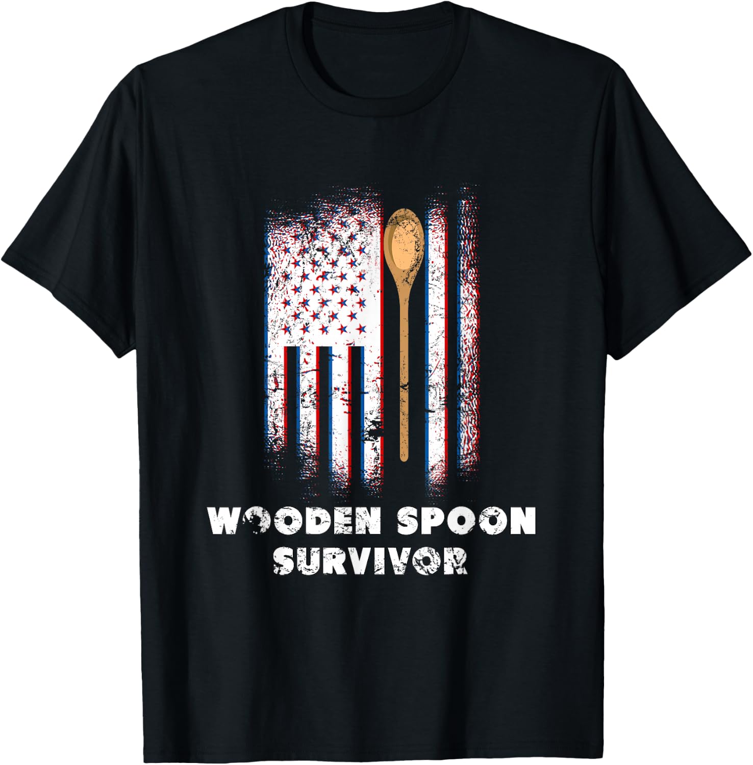 Wooden Spoon Survivor for T-Shirt - T-Shirt | Black