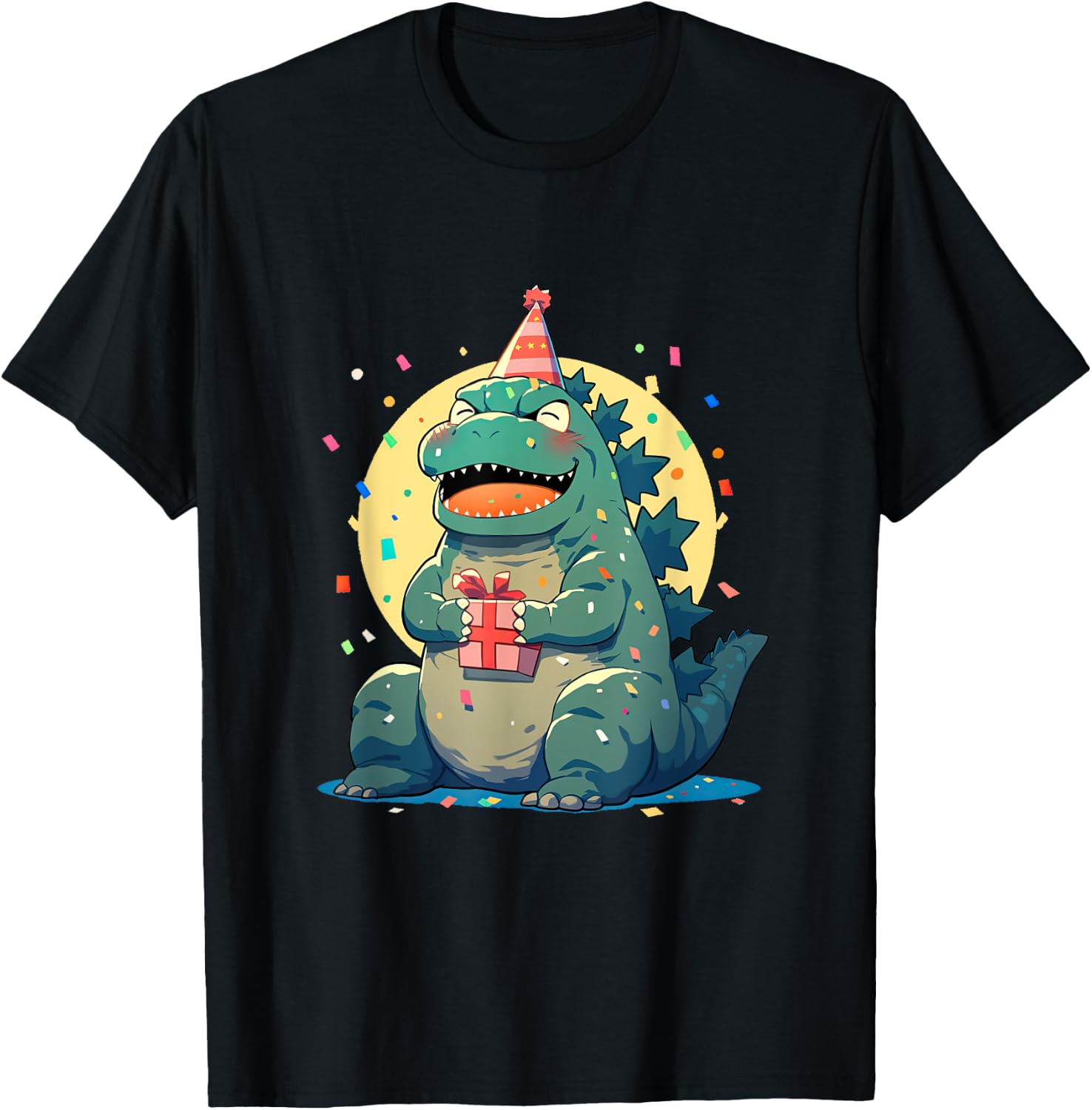 Epic Japanese Kaiju Party Time Roaring Celebration T-Shirt - T-Shirt | Black