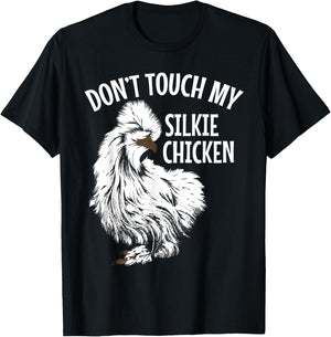 Silkie Chicken Owner White Fluffy Silke Chicken Silkie Mama T-Shirt - T-Shirt | Black