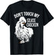 Silkie Chicken Owner White Fluffy Silke Chicken Silkie Mama T-Shirt - T-Shirt | Black