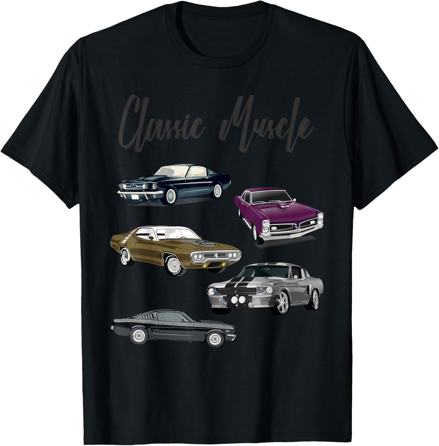 Classic Muscle Maximum Horsepower Car Logo T-Shirt - T-Shirt | Black