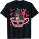 Sugar Skull Fairy In Tea Cup Breast Cancer Awareness Mexican T-Shirt - T-Shirt | Black