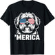 Patriotic USA American Flag 4th of July Lhasa Apso T-Shirt - T-Shirt | Black
