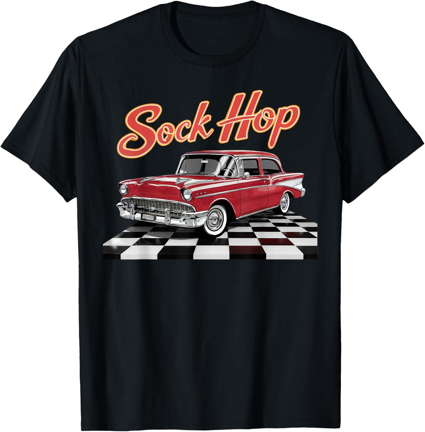50s Sock Hop Dance 1950s Party Retro Doo Wop Theme Greaser T-Shirt - T-Shirt | Black