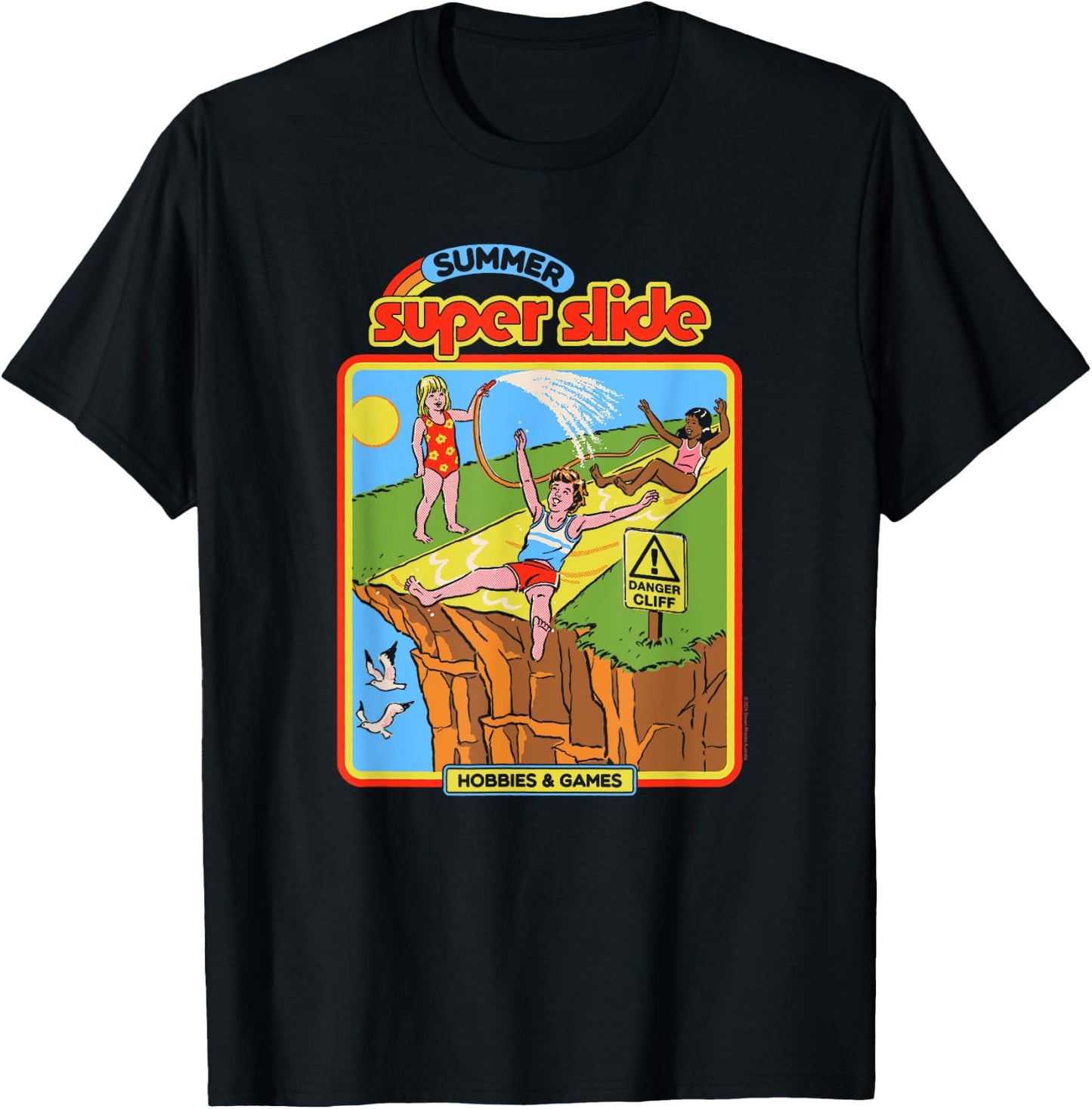 Steven Rhodes Summer Super Slide Hobbies & Games Dark Humor T-Shirt - T-Shirt | Black